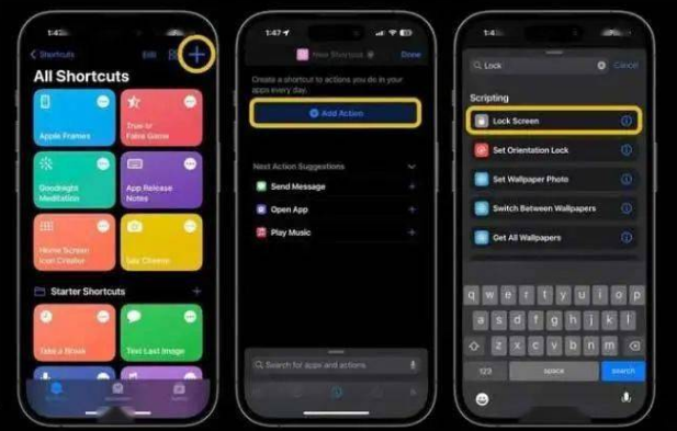 威信苹果14锁屏维修店分享iPhone14升级iOS16.4后如何创建锁屏快捷方式 
